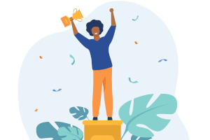 Guy getting an award; ©pch.vector/freepik Guy getting an award; ©pch.vector/freepik